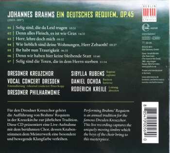 CD Johannes Brahms: Ein Deutsches Requiem DIGI