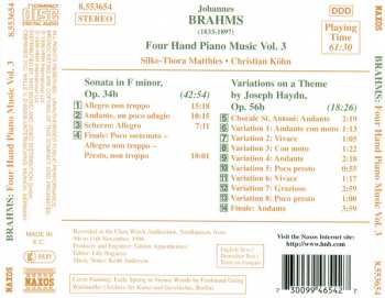 CD Johannes Brahms: Four Hand Piano Music Vol. 3 - Sonata in F minor, Variations on a Theme by Joseph Haydn