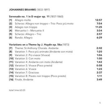 SACD Johannes Brahms: Seranade No.1/Variations On A Theme By Haydn