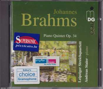 CD Johannes Brahms: Piano Quintet Op 34