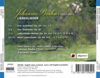CD Johannes Brahms: Liebeslieder