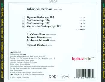 CD Johannes Brahms: Lieder