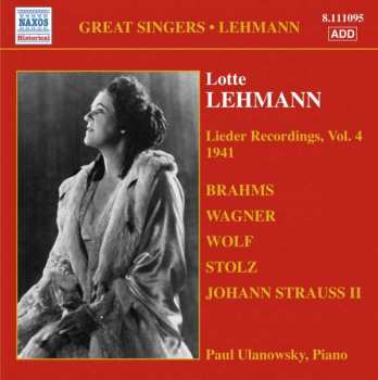 CD Johannes Brahms: Lotte Lehmann - Lieder Recordings Vol.4