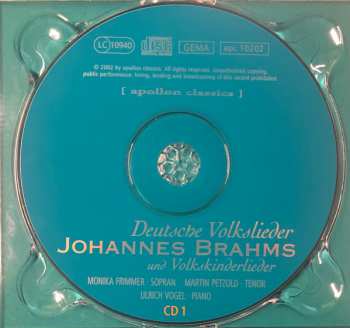 2CD Johannes Brahms: Deutsche Volkslieder und Volkskinderlieder