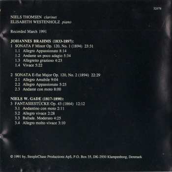 CD Johannes Brahms: Clarinet Sonatas / Fantasiestücke
