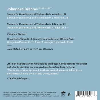 CD Johannes Brahms: Opus 38 & 99