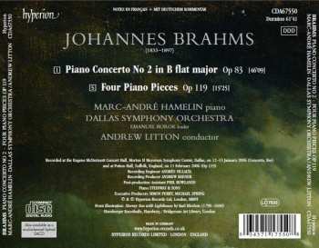 CD Johannes Brahms: Piano Concerto No. 2 Op 83 Four Piano Pieces Op 119