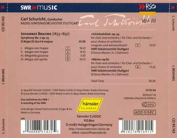 CD Johannes Brahms: Symphony No. 2 Op. 73, »Schicksalslied« Op. 54, »Nänie« Op. 82