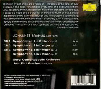 3CD Johannes Brahms: Complete Symphonies