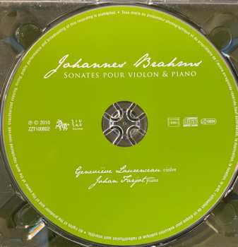 CD Johannes Brahms: Sonates Pour Violon & Piano