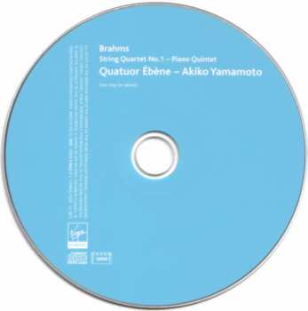 CD Johannes Brahms: String Quartet No. 1 / Piano Quintet