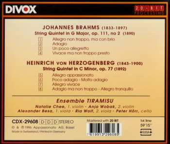 CD Johannes Brahms: String Quintet Op. 111 - String Quintet Op. 77