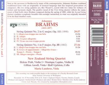 CD Johannes Brahms: String Quintets Nos. 1 and 2