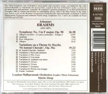 CD Johannes Brahms: Symphony No. 3 / Haydn Variations