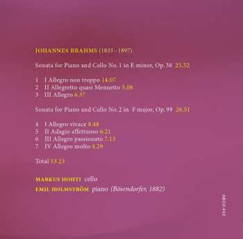 CD Johannes Brahms: The Cello Sonatas