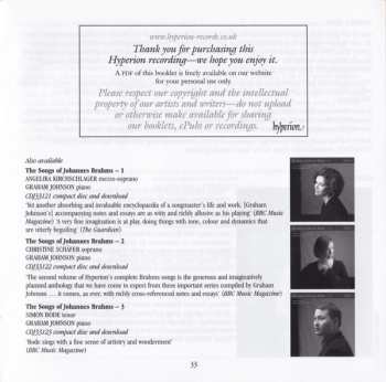 CD Johannes Brahms: The Songs Of Brahms ~ 4