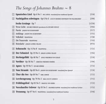 CD Johannes Brahms: The Songs Of Brahms ~ 8