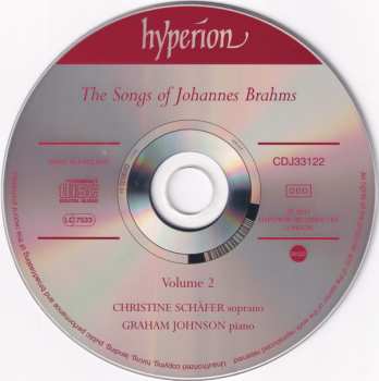 CD Johannes Brahms: The Songs Of Johannes Brahms ~ 2