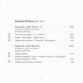 CD Johannes Brahms: The Three Violin Sonatas