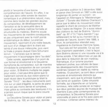 CD Johannes Brahms: The Violin Sonatas