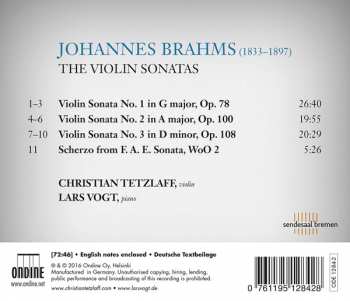 CD Johannes Brahms: The Violin Sonatas
