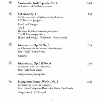 CD Johannes Brahms: Works For Solo Piano, Volume Five