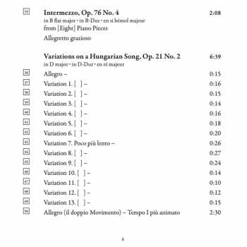 CD Johannes Brahms: Works For Solo Piano, Volume Five