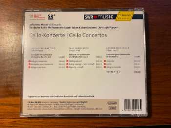 CD Bohuslav Martinů: Martinu, Hindemith, Honegger - Cello-Konzerte