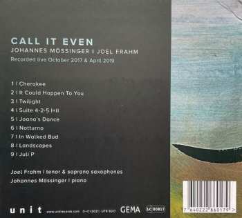 CD Joel Frahm: Call It Even