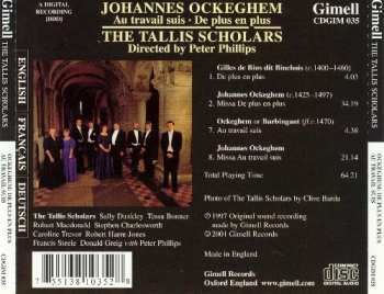 CD Johannes Ockeghem: Au Travail Suis - De Plus En Plus