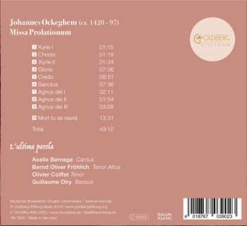 CD Johannes Ockeghem: Missa Prolationum  DIGI