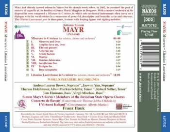 CD Chor Der Bayerischen Staatsoper: Miserere; Litaniae Lauretanae