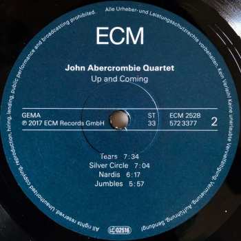 LP John Abercrombie Quartet: Up And Coming