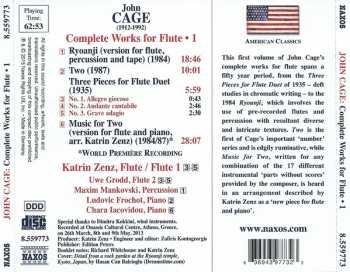 CD John Cage: Complete Works For Flute • 1
