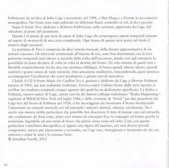 CD John Cage: Music For An Aquatic Ballet · Music For Carillon No. 6