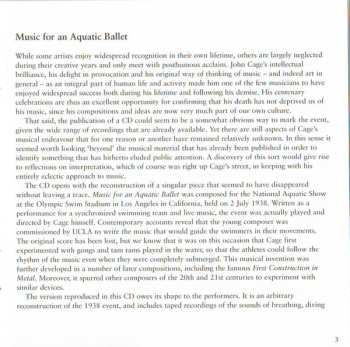 CD John Cage: Music For An Aquatic Ballet · Music For Carillon No. 6