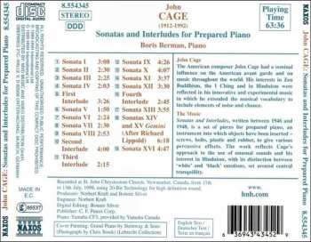 CD John Cage: Sonatas And Interludes For Prepared Piano