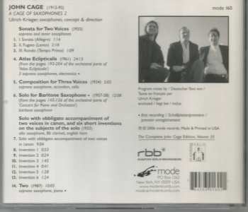 CD John Cage: The Works For Saxophone 2