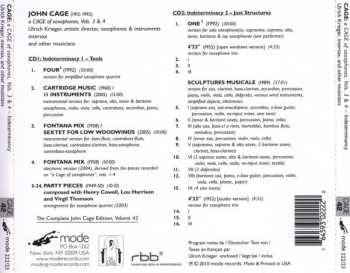 2CD John Cage: The Works For Saxophone 3 & 4