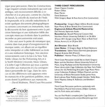 CD John Cage: The Works For Percussion 2