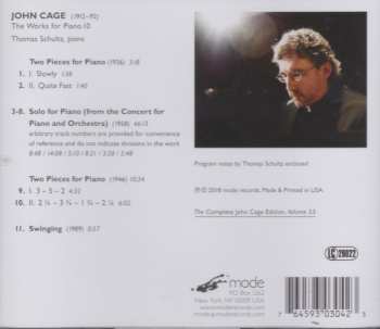 CD John Cage: The Works For Piano 10