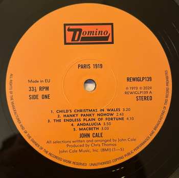 2LP John Cale: Paris 1919 DLX