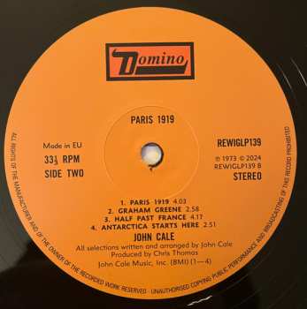 2LP John Cale: Paris 1919 DLX