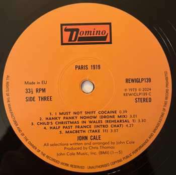 2LP John Cale: Paris 1919 DLX