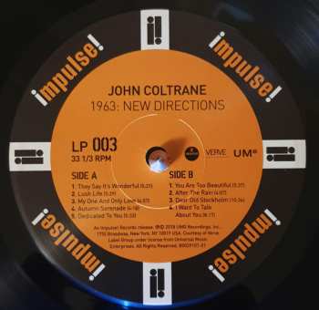 5LP/Doos John Coltrane: 1963: New Directions