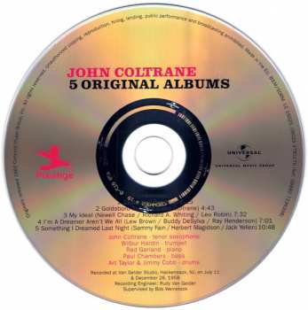 5CD/Doos John Coltrane: 5 Original Albums