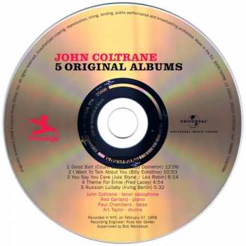 5CD/Doos John Coltrane: 5 Original Albums
