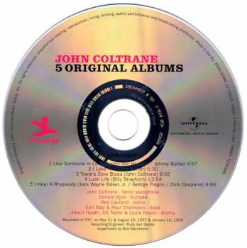 5CD/Doos John Coltrane: 5 Original Albums