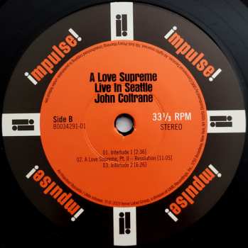 2LP John Coltrane: A Love Supreme: Live In Seattle