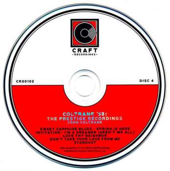 5CD/Doos John Coltrane: Coltrane '58: The Prestige Recordings
